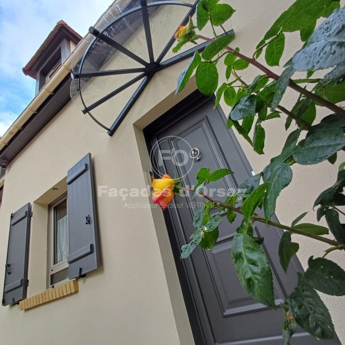 Peintures façades d'une maison à Gif-sur-Yvette, 91190, Essonne